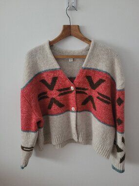 Sundance Brand Southwest-Inspired Knit Cardigan-XXL
